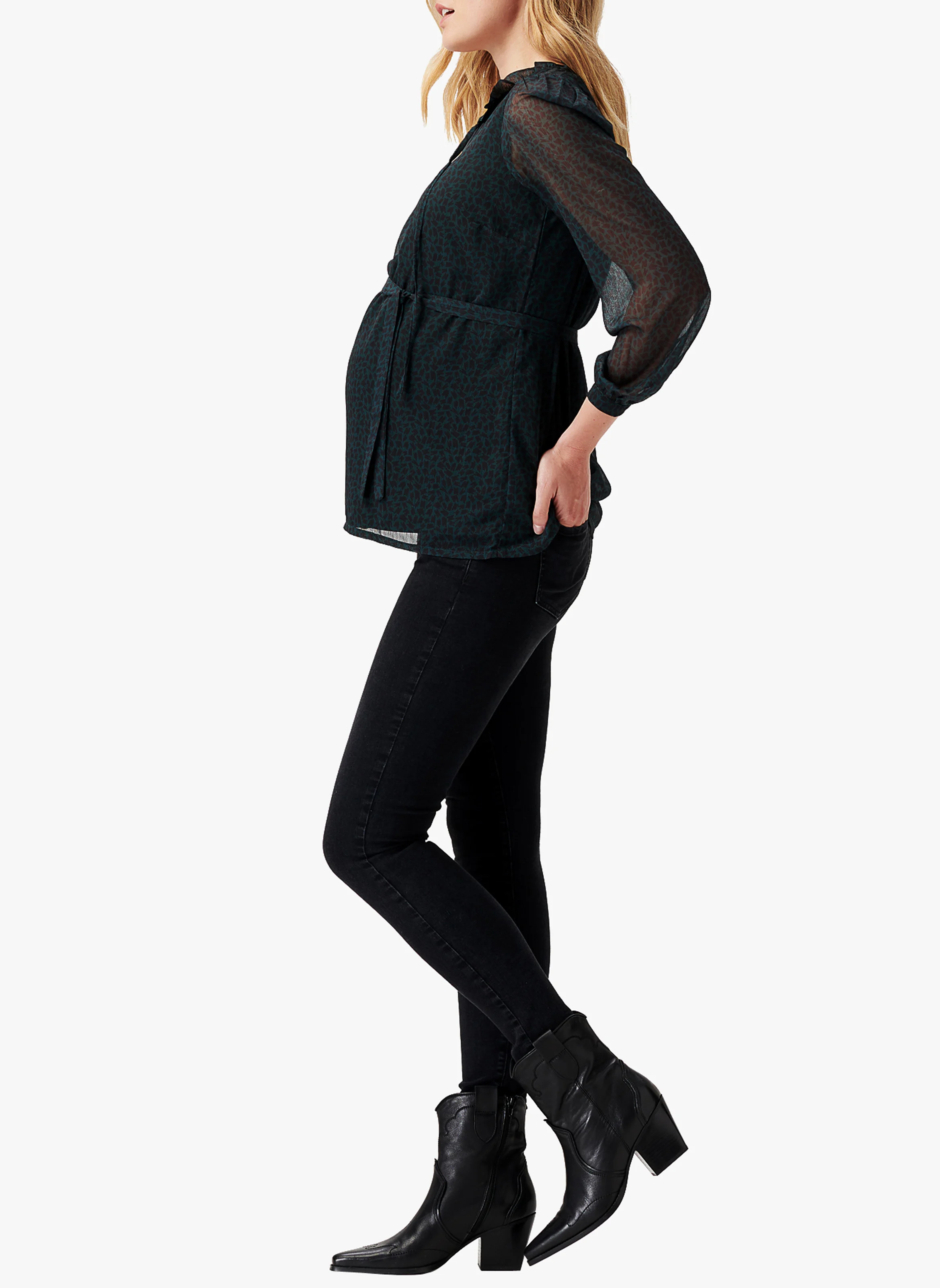 ROSELLE - Blouse de grossesse ceinturé | Vert