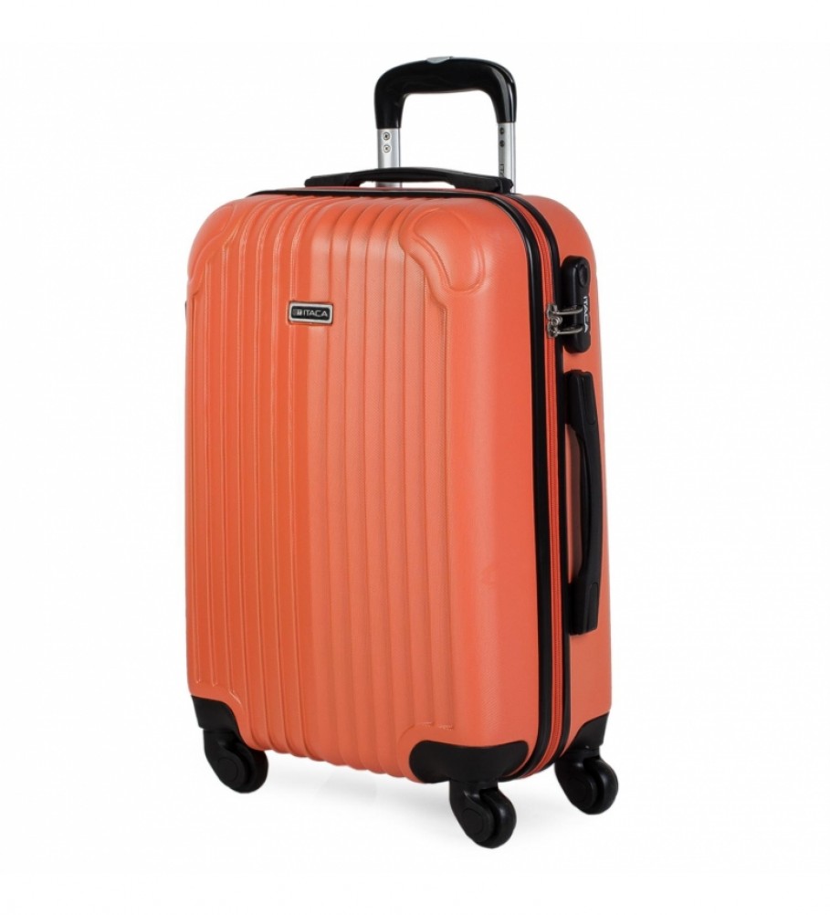 Mala de cabine rígida ITACA com 4 rodas T71550 Mandarim - 55x38x20cm -