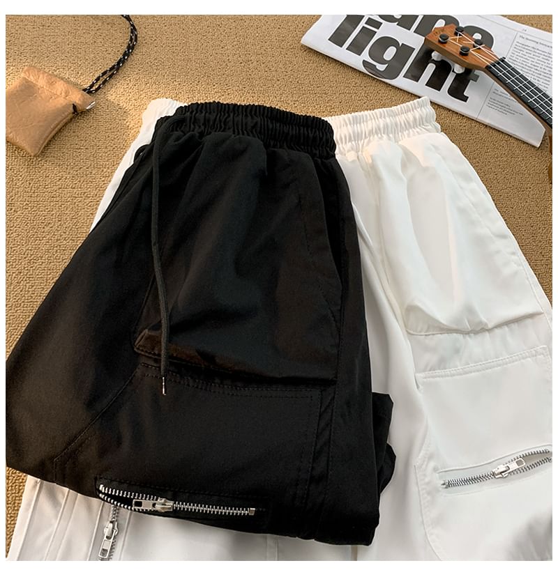 Diphon - Effen shorts met trekkoordtaille