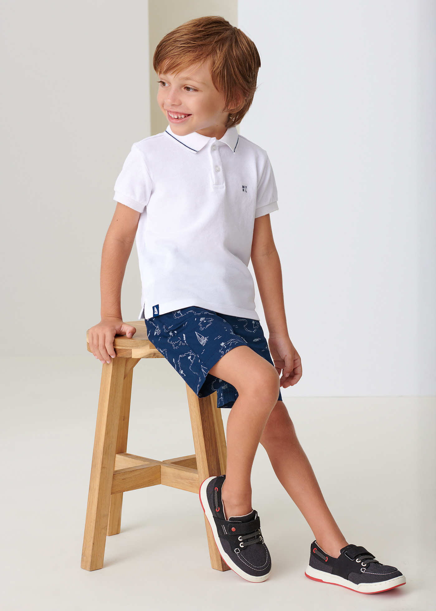 Conjunto de algodão de duas peças para meninos