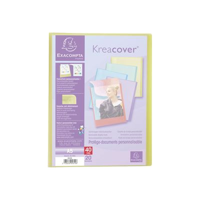 Exacompta Kreacover Pastel - Porte vues personnalisable - 40 vues - A5 - disponible dans différentes couleurs