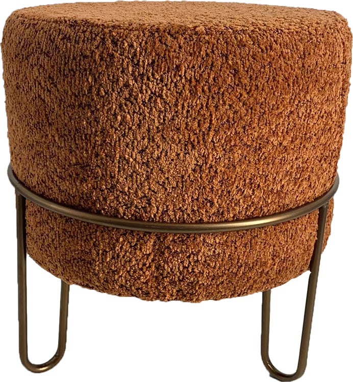 House of Nature poef Fleurimont bruin D 38 H 40 cm