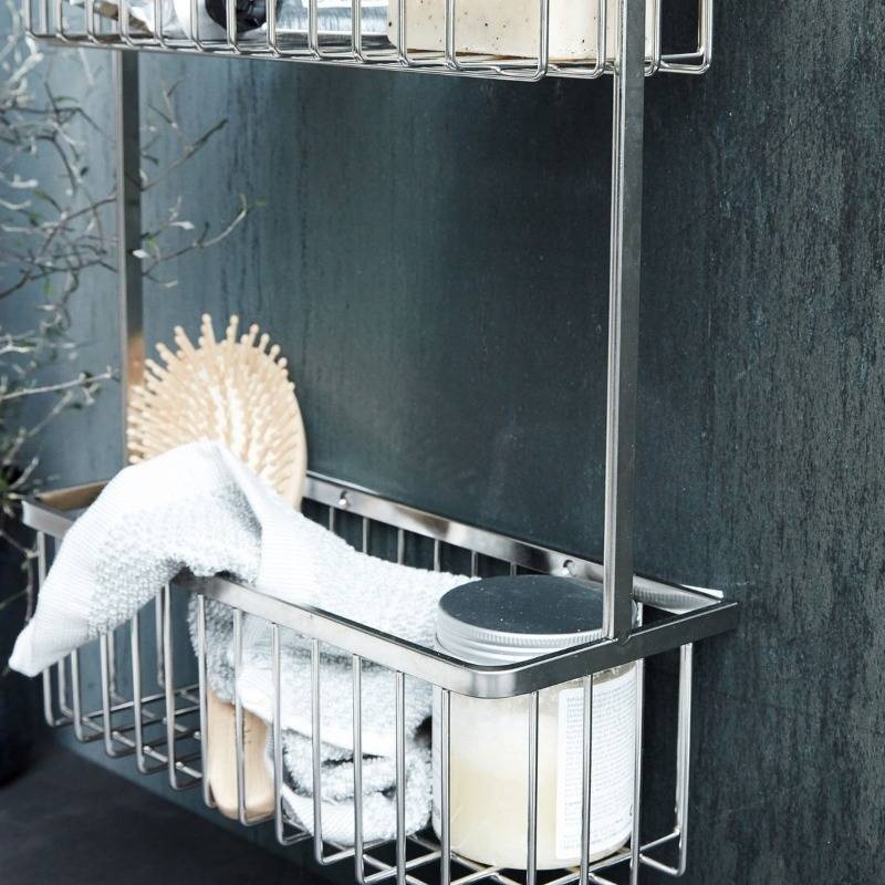 House Doctor Bath Basket Double - Silver
