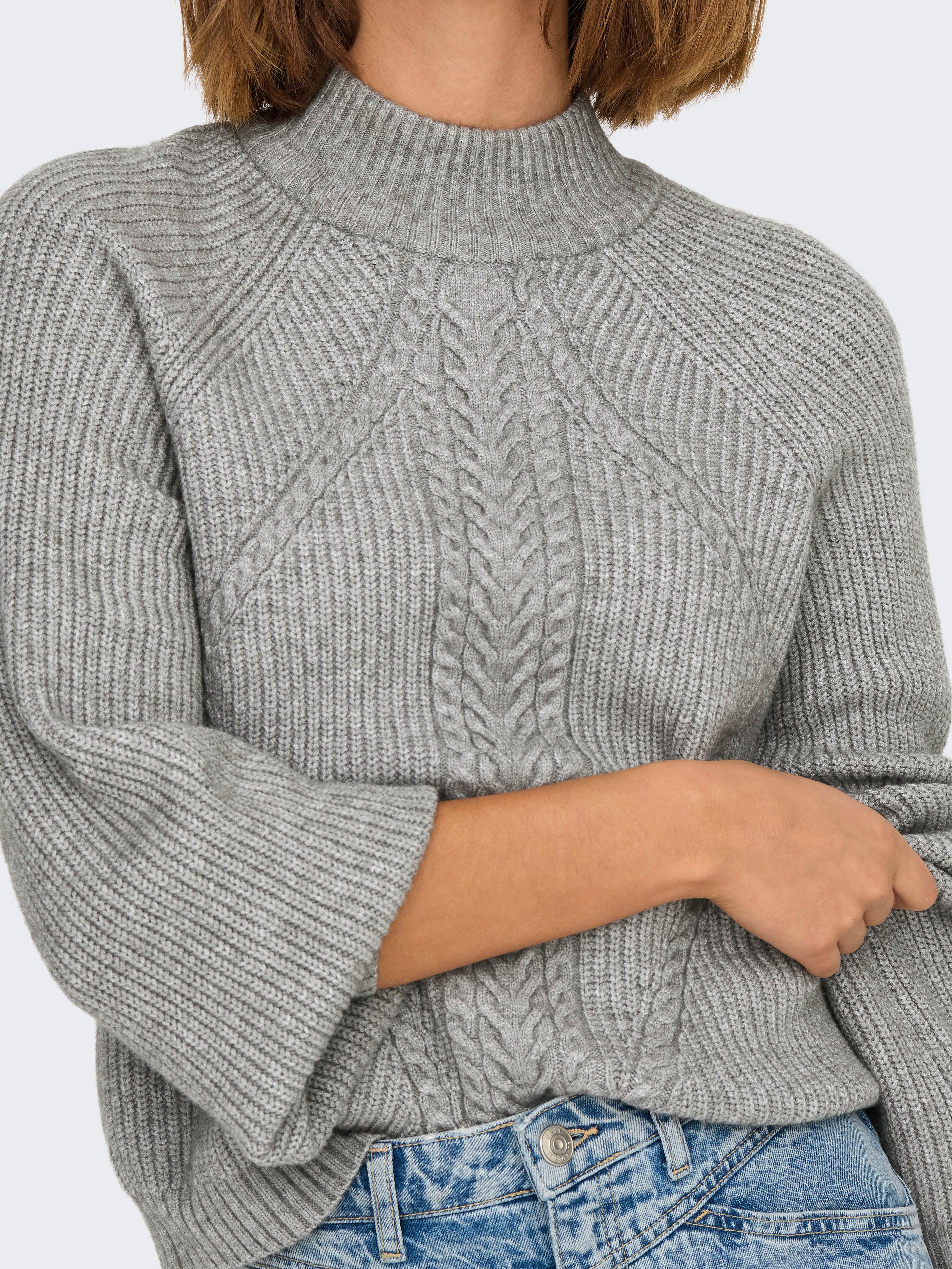 ONLKATIA Strickpullover Medium Grey Melange