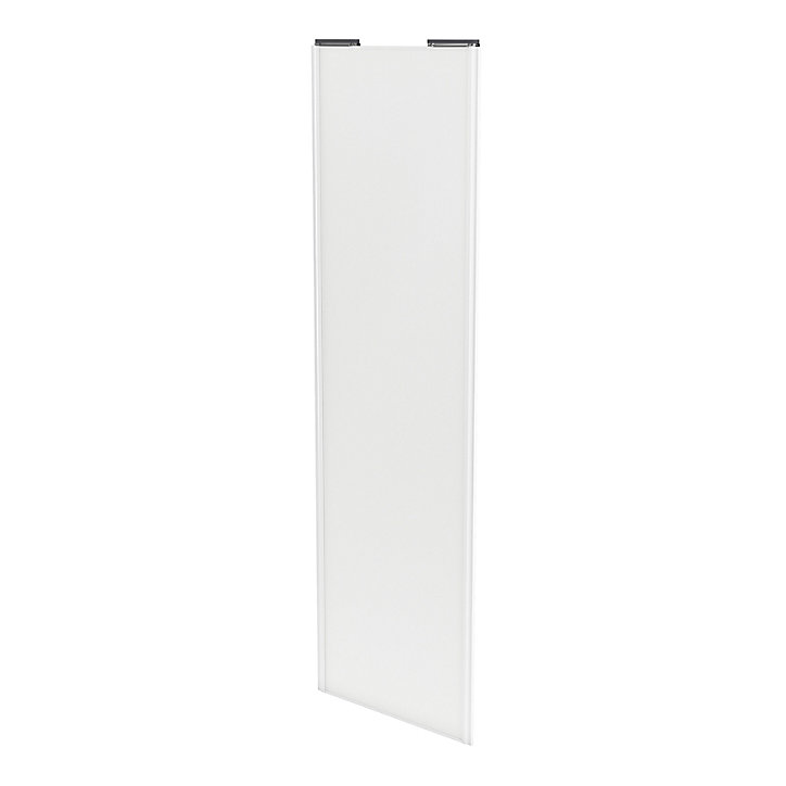 Porte de placard coulissante blanc profil blanc GoodHome Arius H. 248,5 x L. 77.2 cm + amortisseurs
