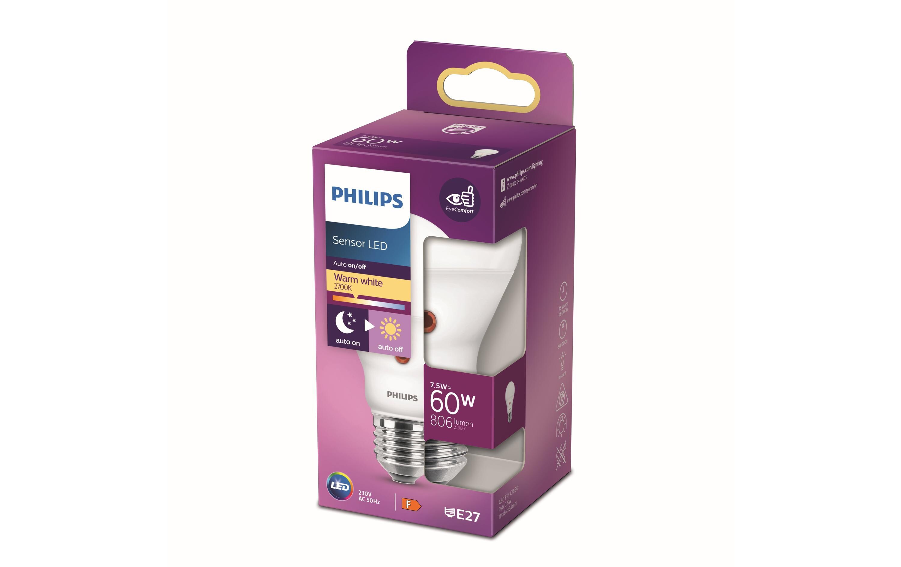 Lampe LED 60W E27 A60 D2D-Sensor WW FR ND WarmweissLeuchtmittel A19 mit matter Oberfläche