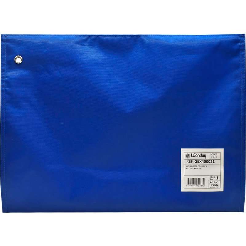 Sacoche navette courrier Wonday 30 x 40 cm, bleu