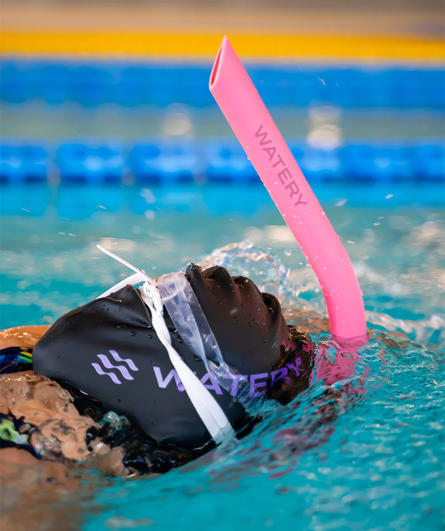 Watery centersnorkel til junior (10-15) - Hydrolite - Sort