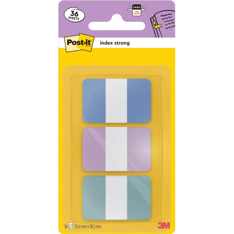 Marque-pages rigide uni Pastel Post-It - distributeur de 36 feuilles