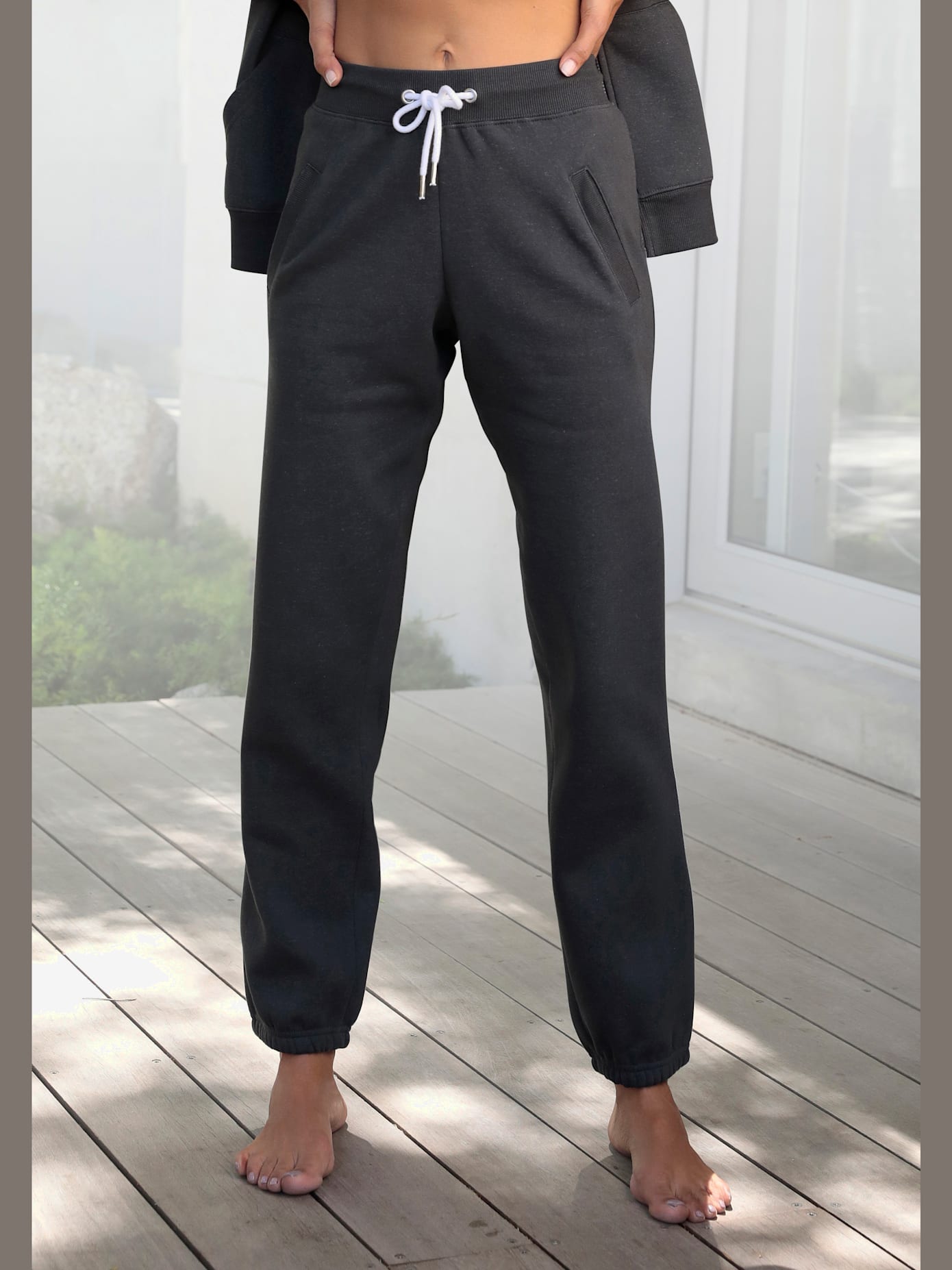 Pantalon molletonné pantalon avec ceinture élastique et coulisse