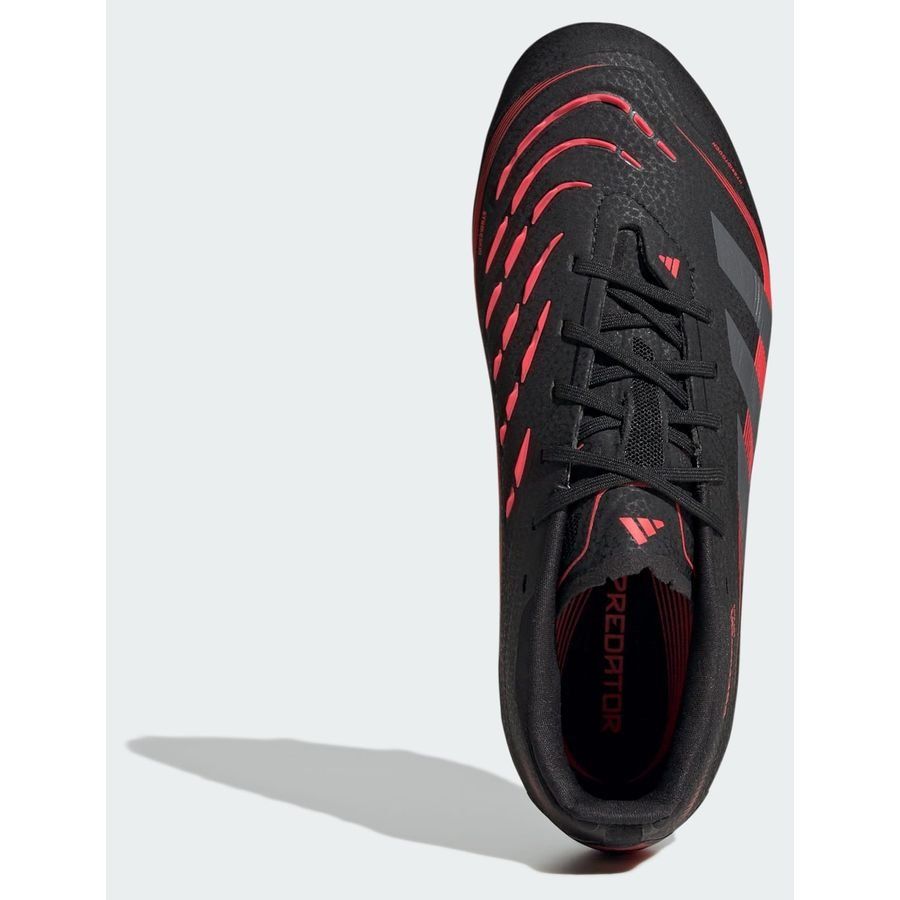 adidas Predator Elite FG Stealth Victory - Noir/Gris/Lucid Red Enfant