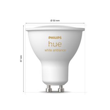 Philips Hue spot - warm tot koelwit licht 4.2W  - 1 spot - GU10