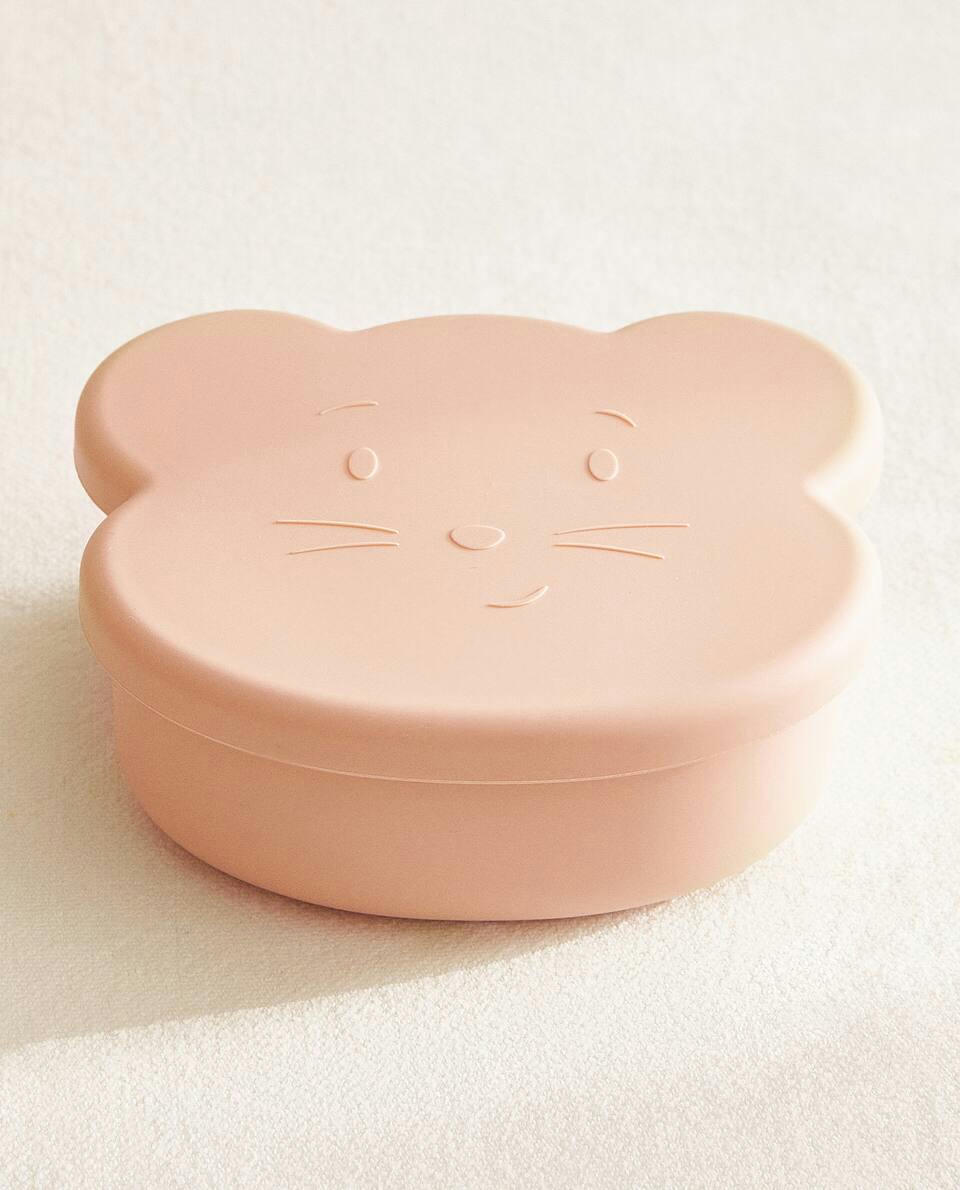 Lancheira de silicone em formato de rato