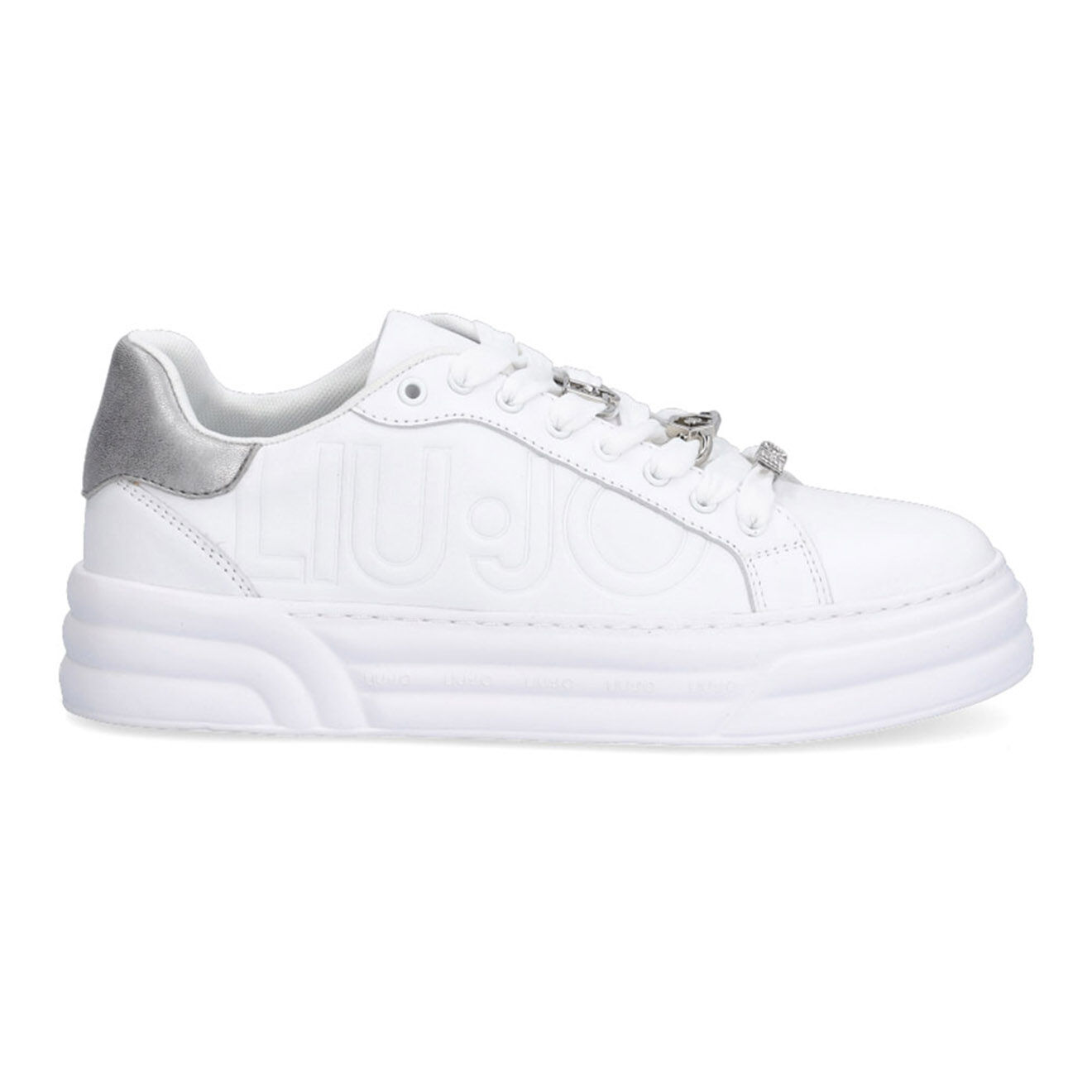 Liu-Jo Sneakers en Cuir Edena blanc/argenté
