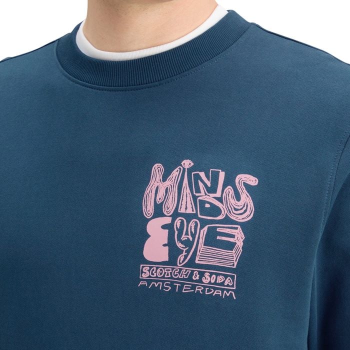 Scotch & Soda Left Chest Artwork Sweater Heren