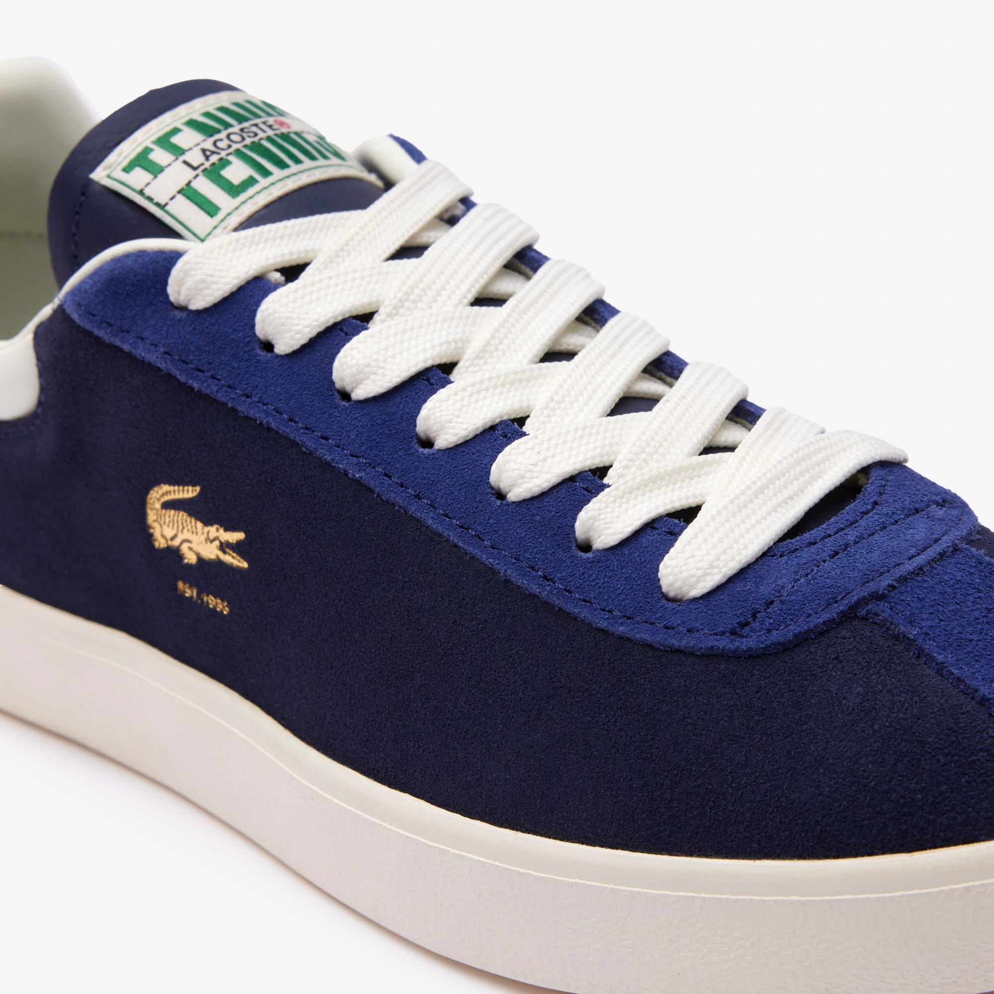 Sneakers Baseshot femme en cuir velours premium Sneakers - Bleu - Lacoste - Femme