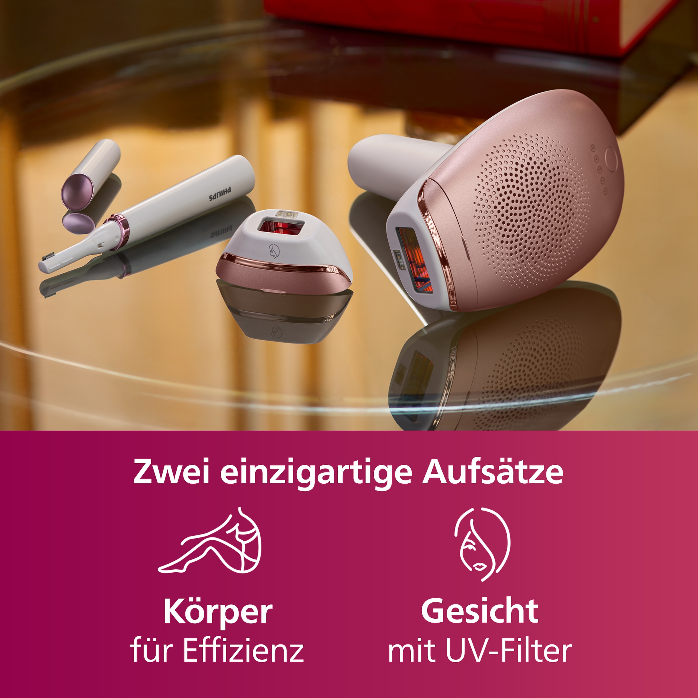 Philips IPL-Haarentferner »Lumea S7000 BRI921/00« 250.000 Lichtimpulse 2 Aufsätze (Körper und Gesicht), inkl. Präzisionstrimmer