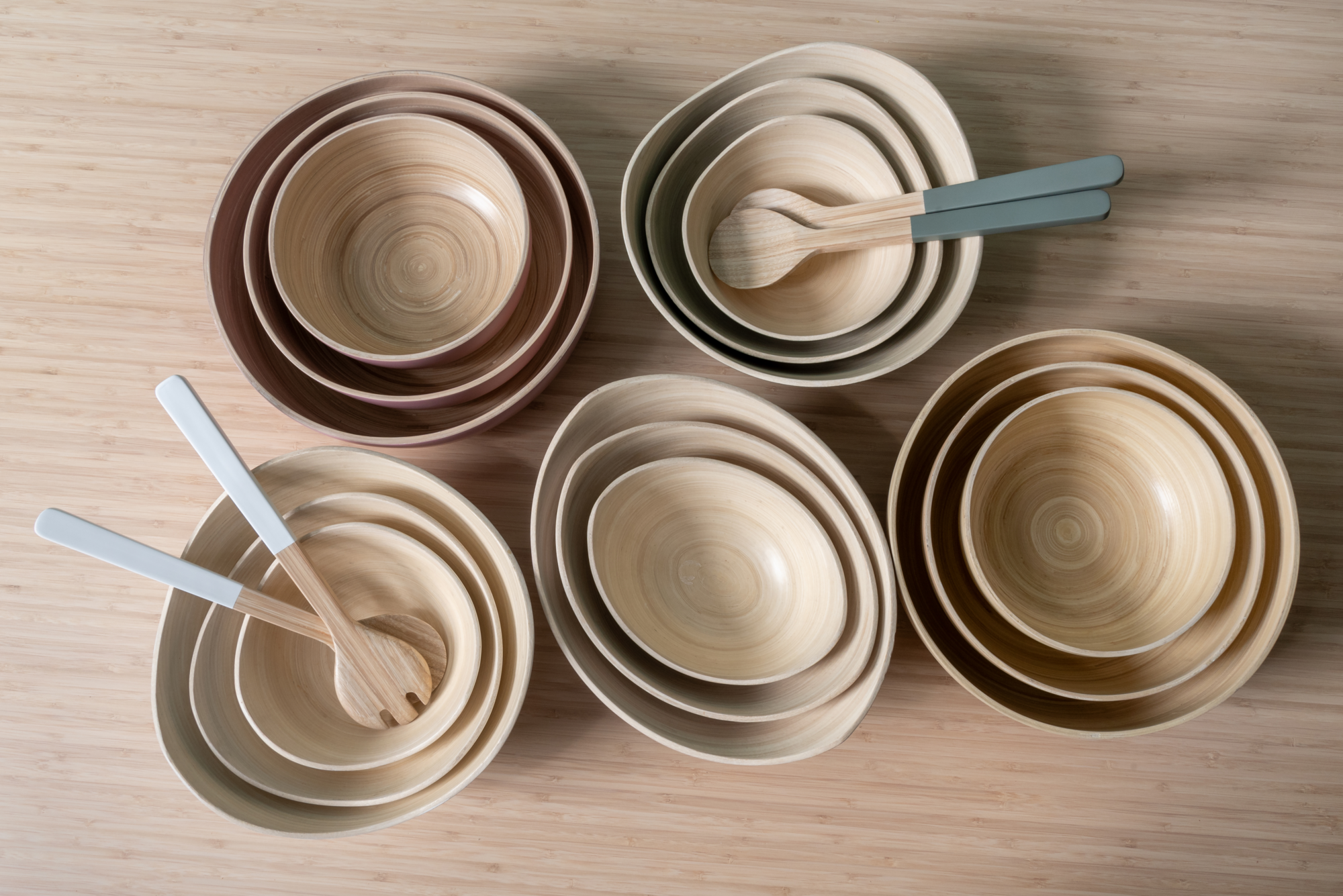 Bowl set Puro Organic bamboo white