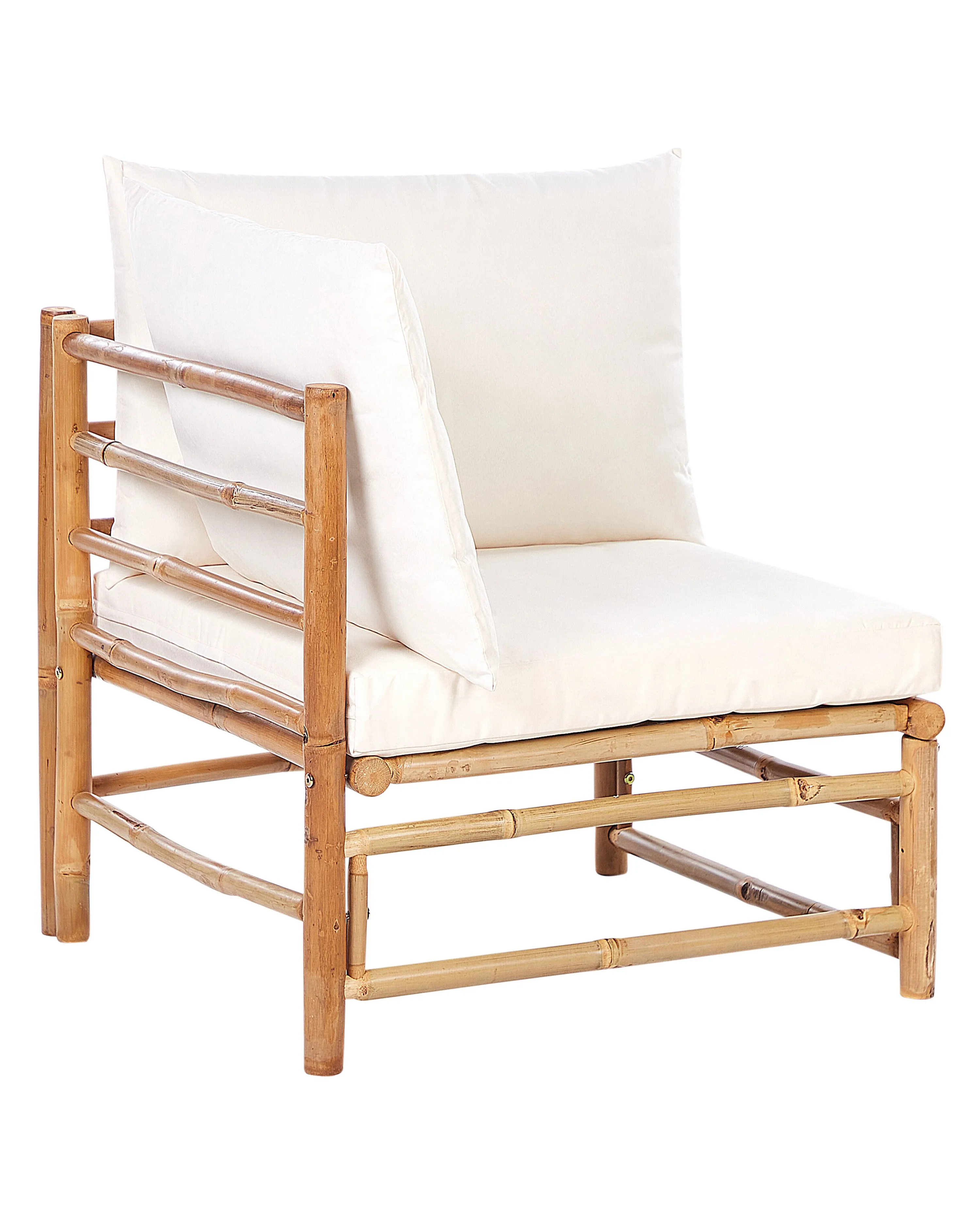 Tuin hoekmodule CERRETO Bamboehout Gebroken wit