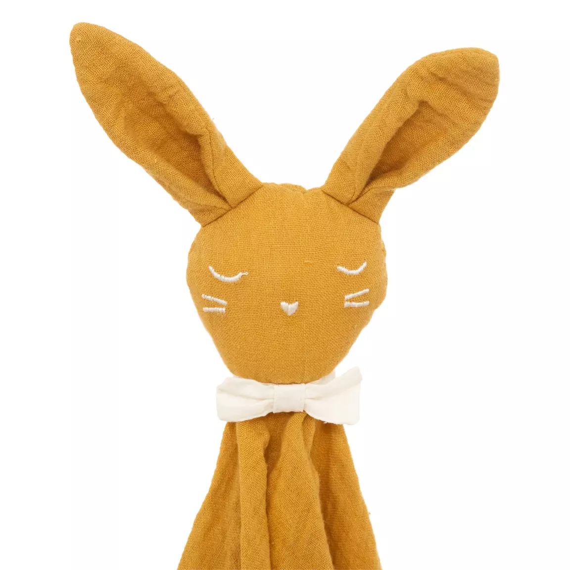 Doudou bébé coton (H50 cm) Lapin Jaune