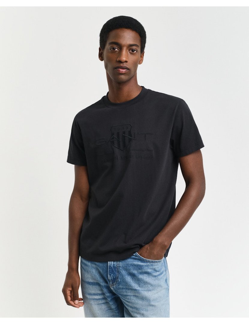 Tonal Shield Black T-shirt