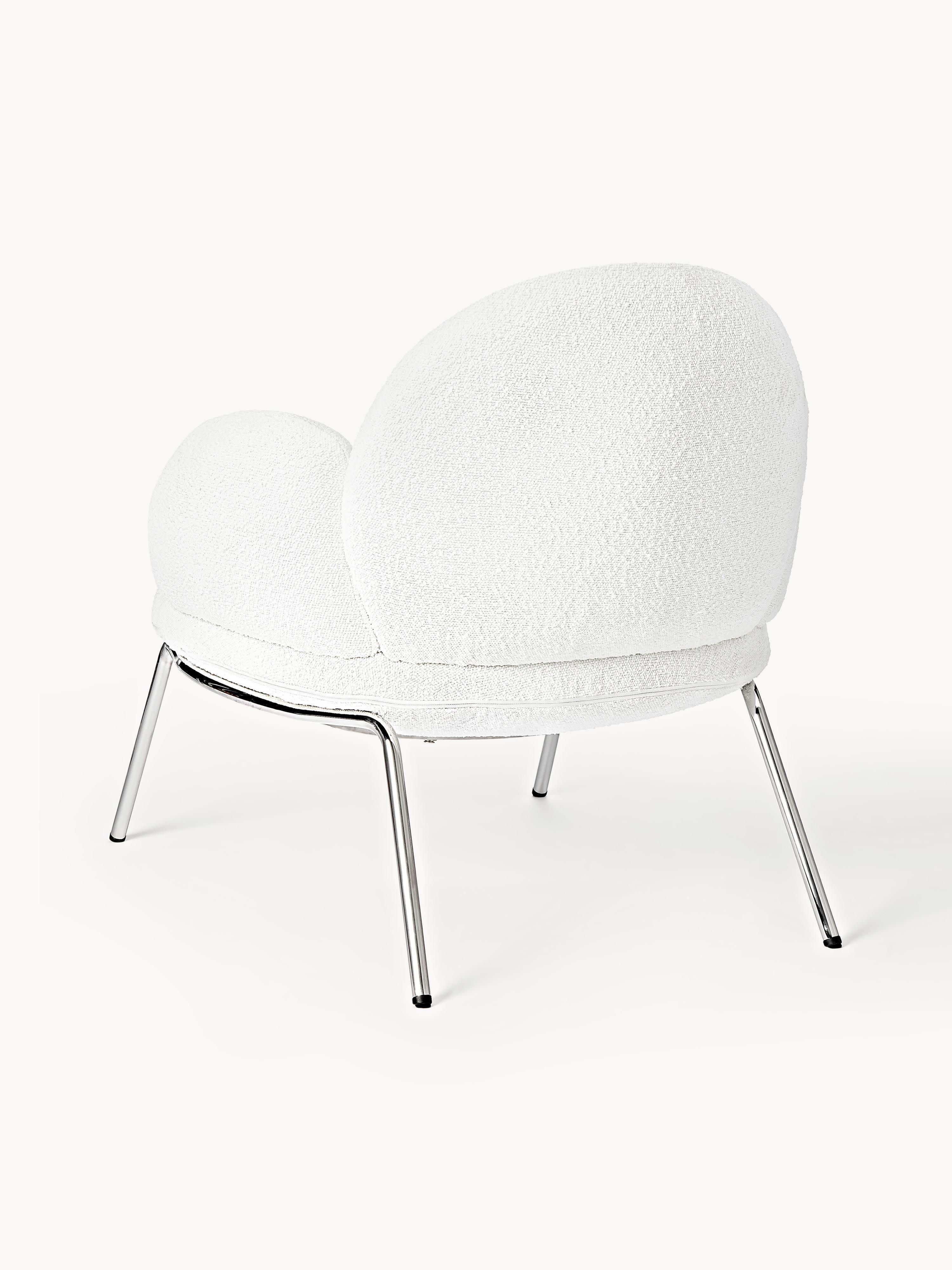 Bouclé fauteuil Luan met metalen poten