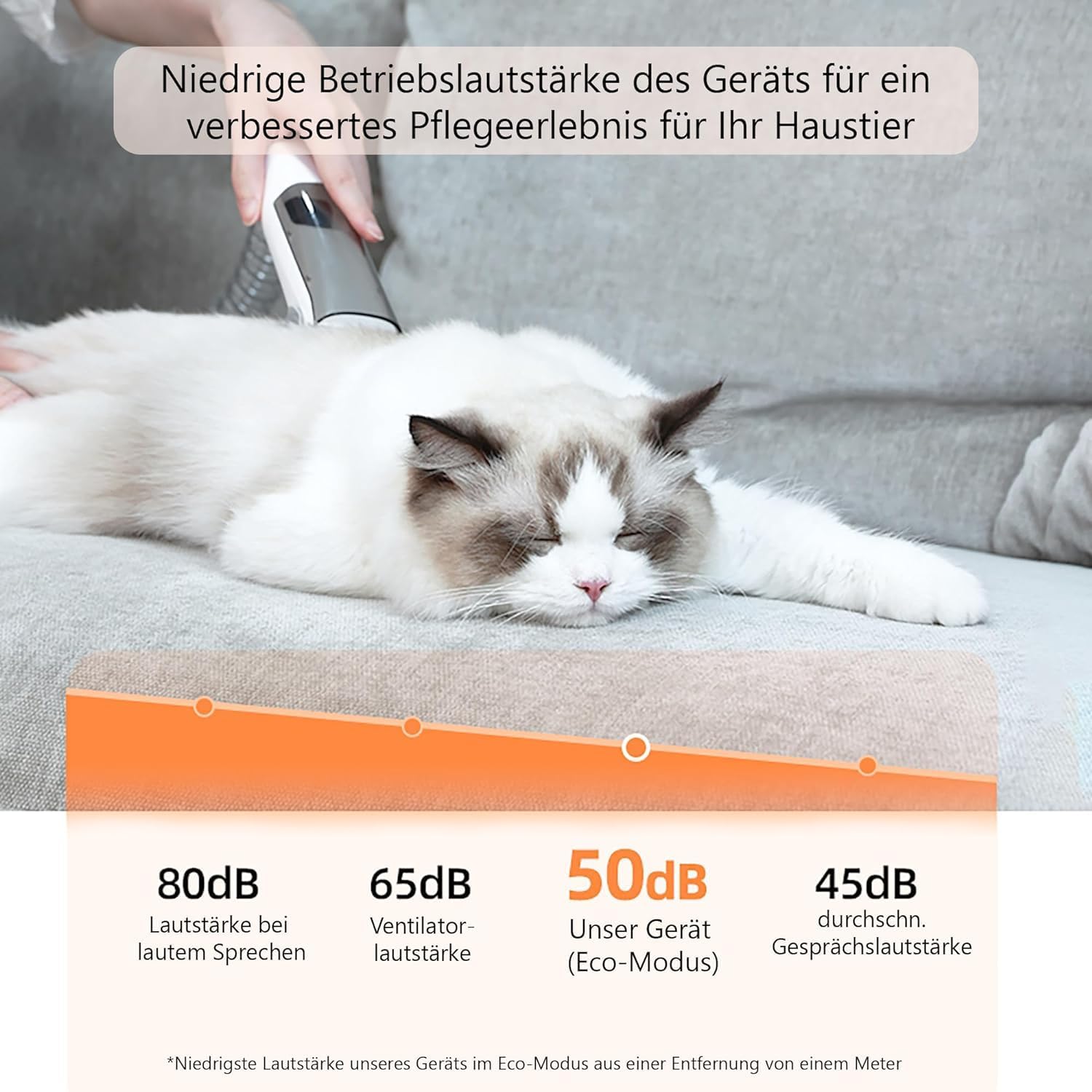 AstroPet elektronische Hundeschermaschine mit Staubsauger, Leise Schermaschine mit 5 Pflegewerkzeugen für Hunde und Katzen, 2 l Staubbehälter