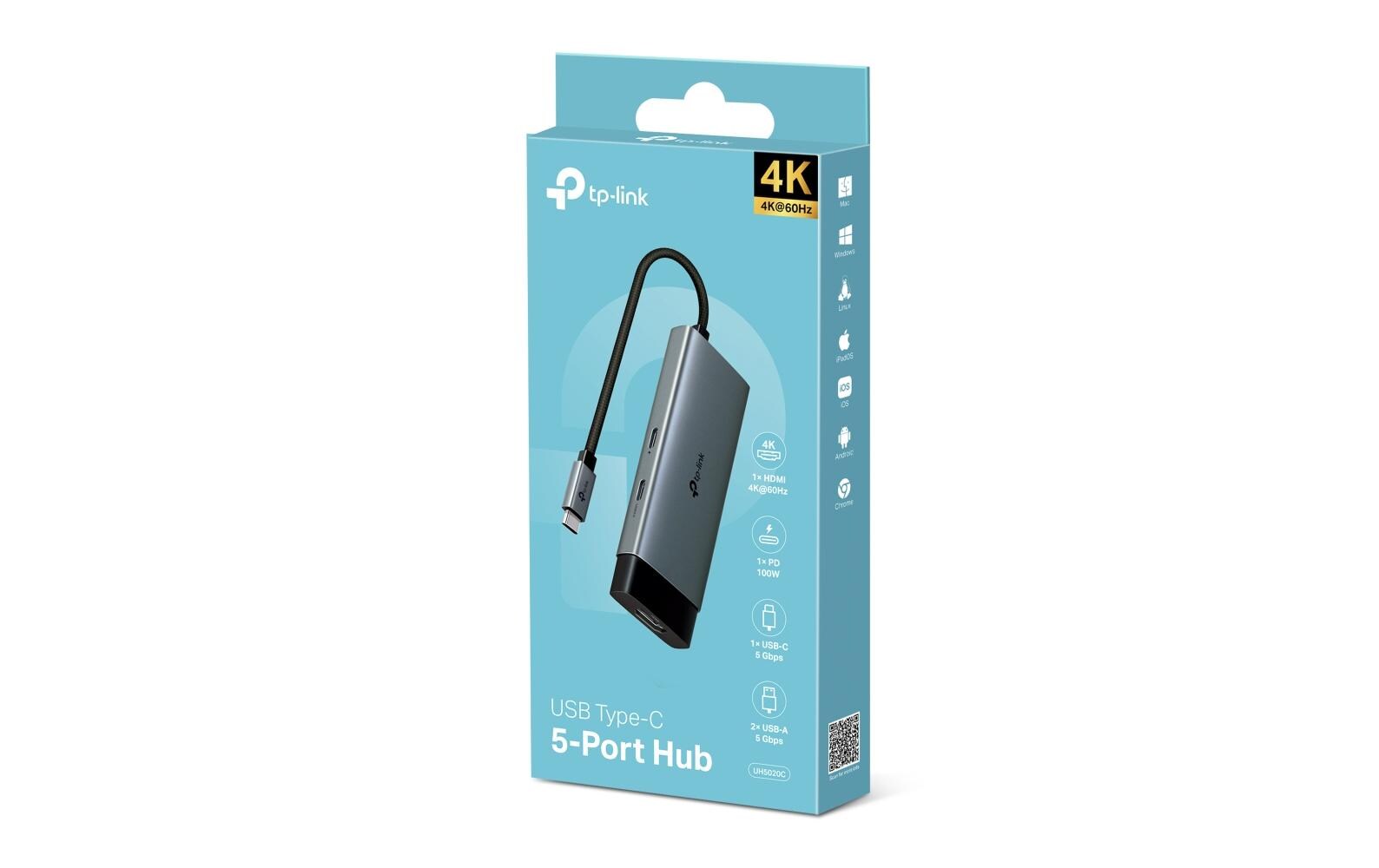 USB-Hub UH5020CUSB Type-C 5 in 1 Hub