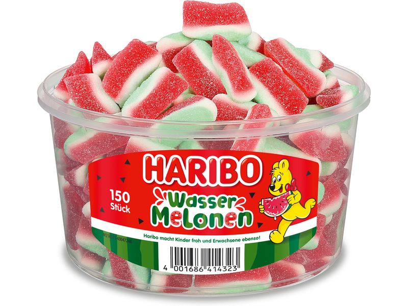 Haribo Gummibonbons Wassermelonen 150 Stück Gezuckerte Fruchtgummis