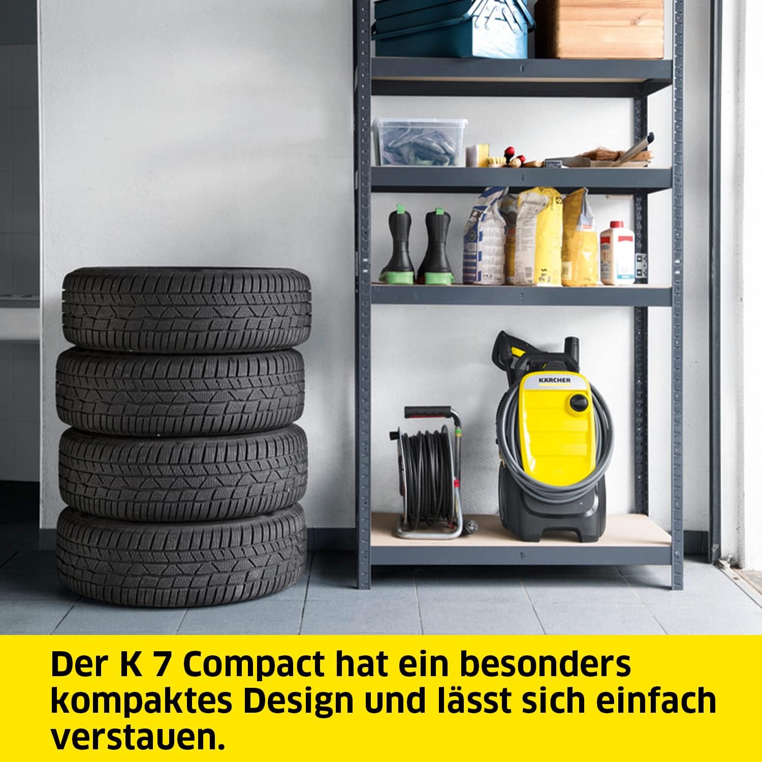 Nettoyeur haute pression Karcher K 7 Premium Smart Control Flex Home - 180 bars - 600 L/h - connecté - tambour enrouleur - brosse terrasse
