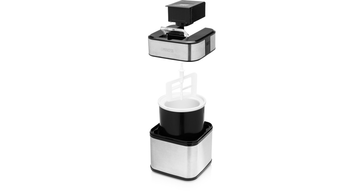 Princess282605 Ice Cream Maker ijsmachine  (Roestvrij staal/zwart, 1,5 liter)
