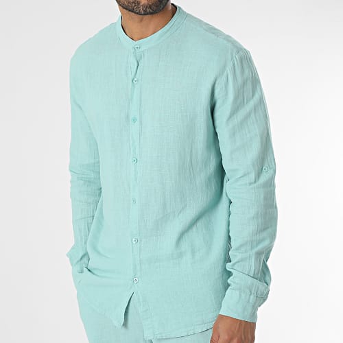 Ensemble Chemise Manches Longues Et Pantalon Vert Clair