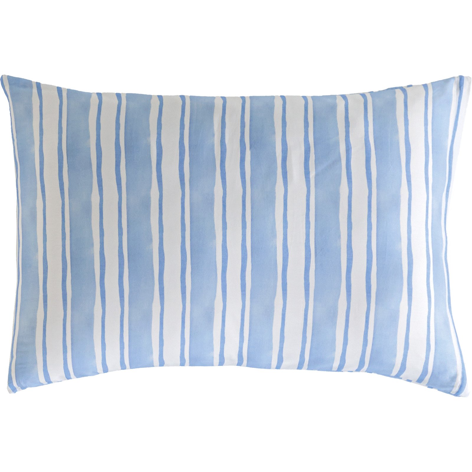 Bettwäsche Satin Streifen hellblau 200x210 2x65x65 Bettanzug Fra