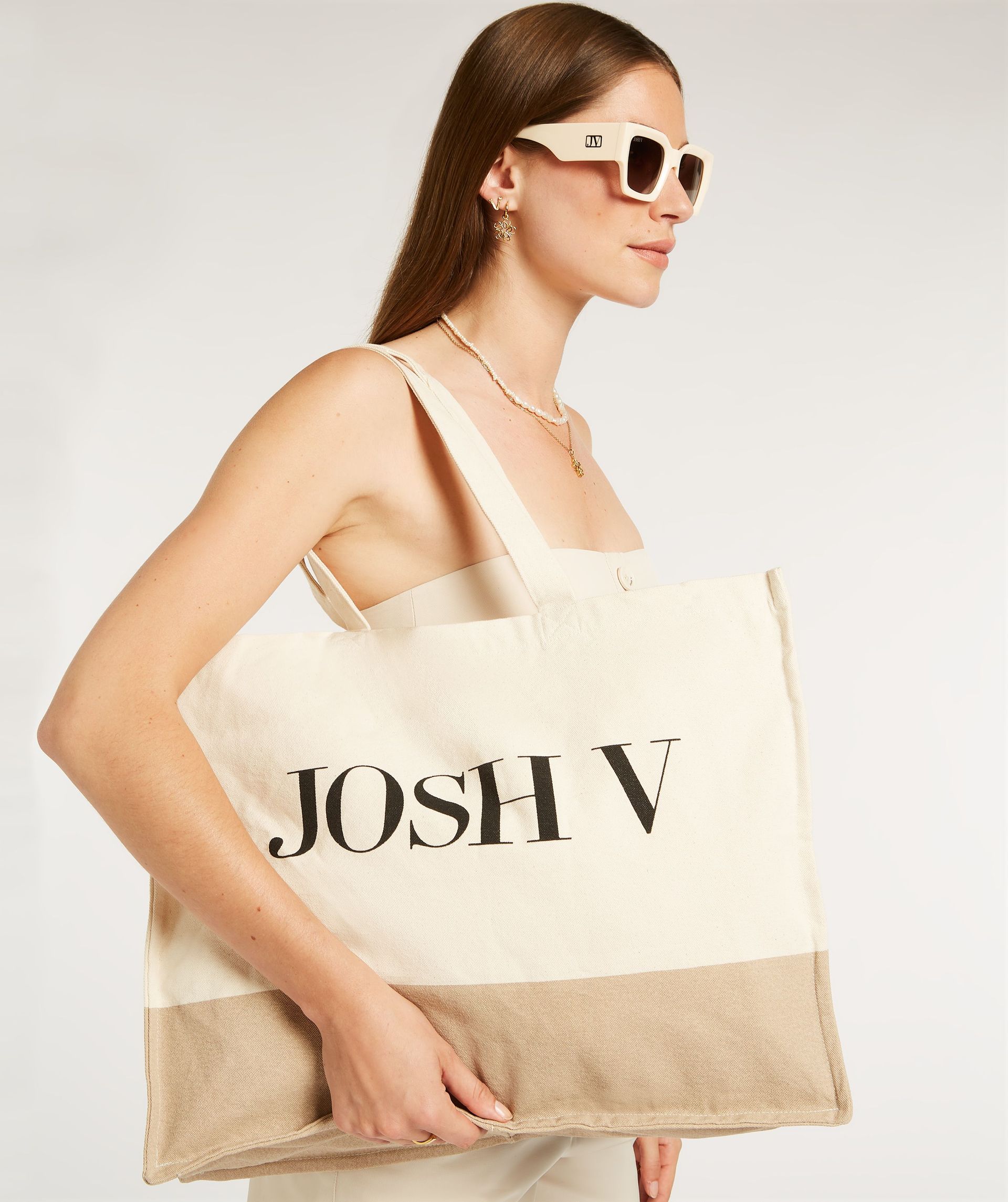 JV BAGGY canvas tas - off white