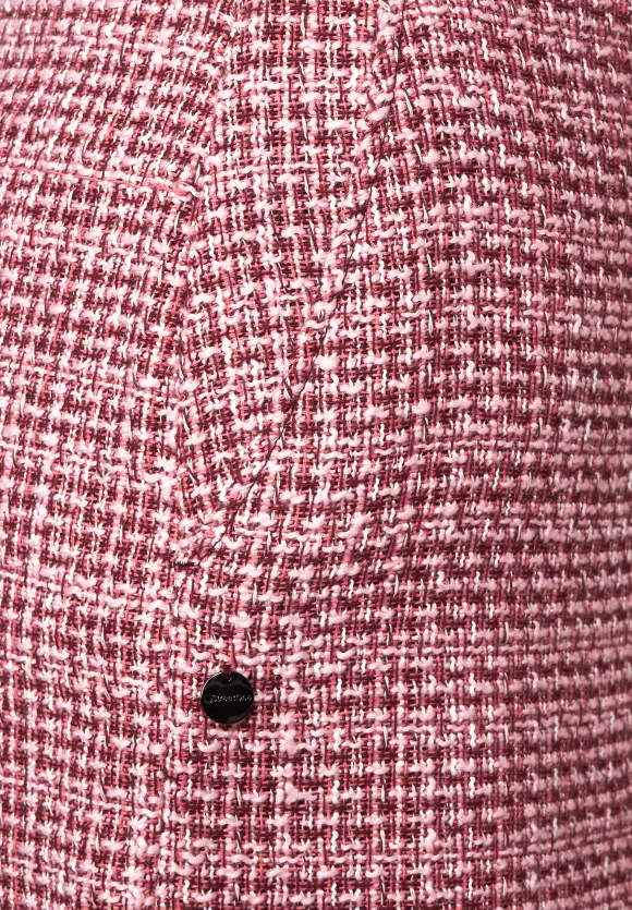 Bouclérock mit Zipper - legend rose