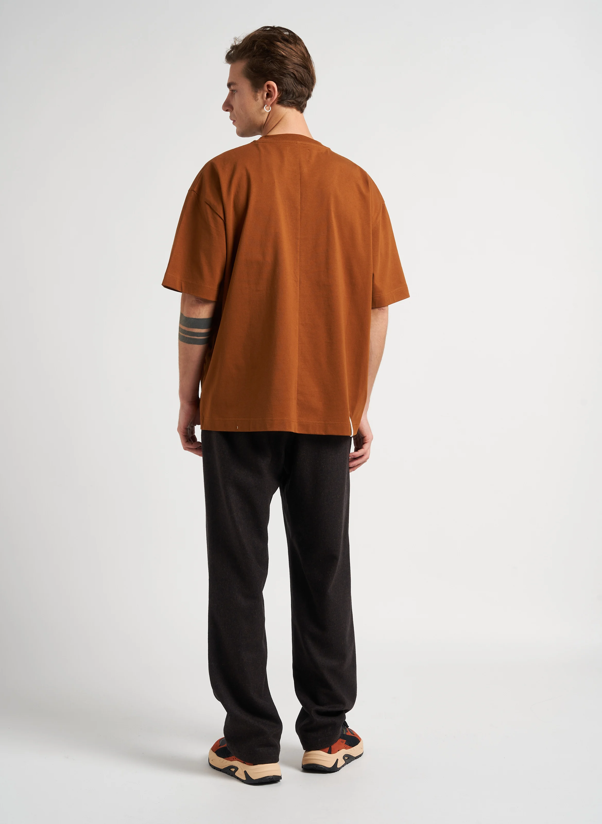 PARSH TERRA - Pantalon droit en laine vierge | Marron