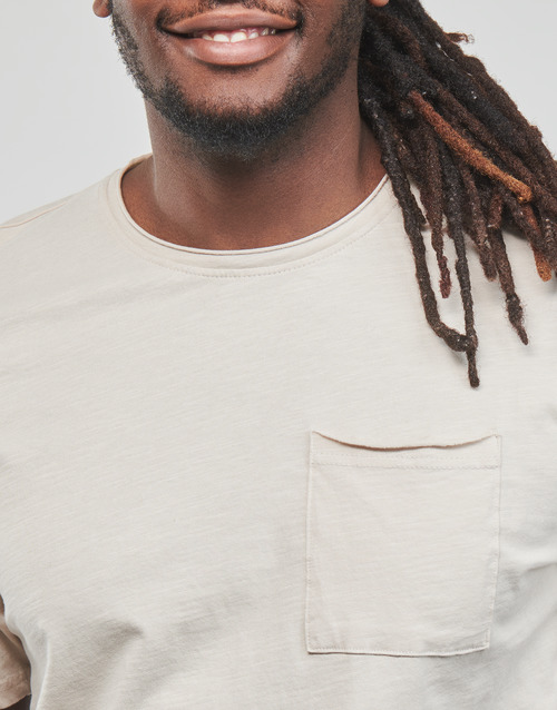 Only & Sons  - ONSROY REG SS SLUB POCKET TEE - Blanc