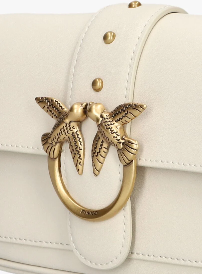 PINKO witte pinko schoudertas love one pocket