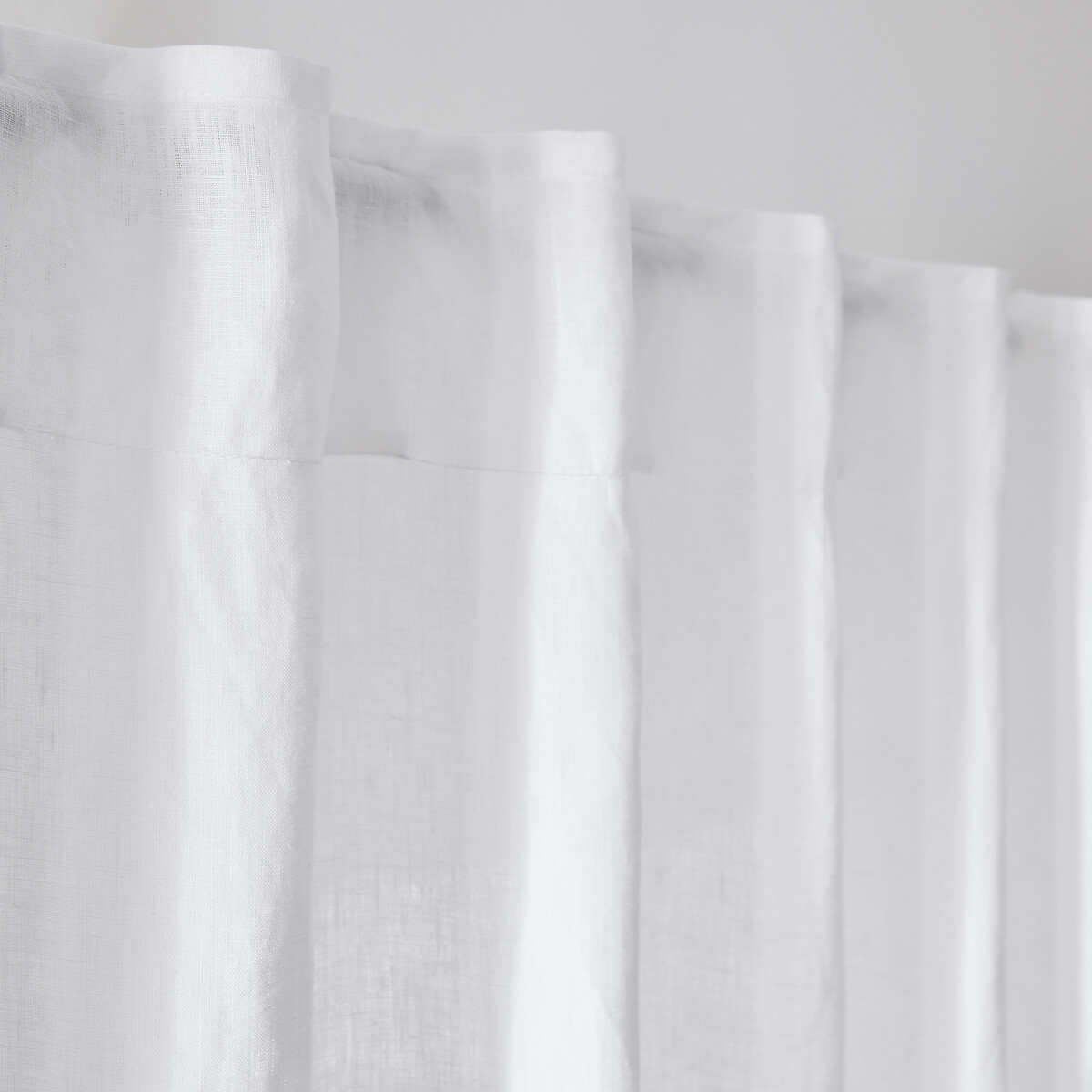 LA REDOUTE INTERIEURS<br>Cortina de linho lavado com laços ocultos Onega