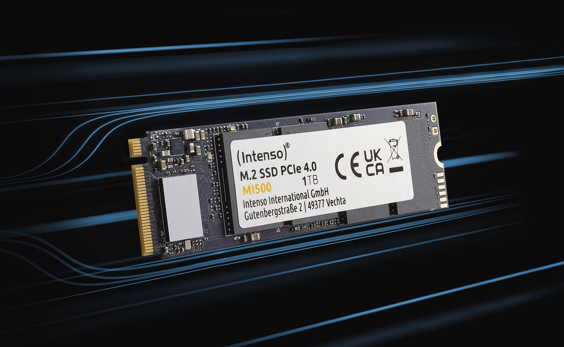 Intenso SSD-Festplatte »M.2 SSD PCIe 500 GB MI500« 500 Gigabyte Anschluss M.2 PCIe 4.0