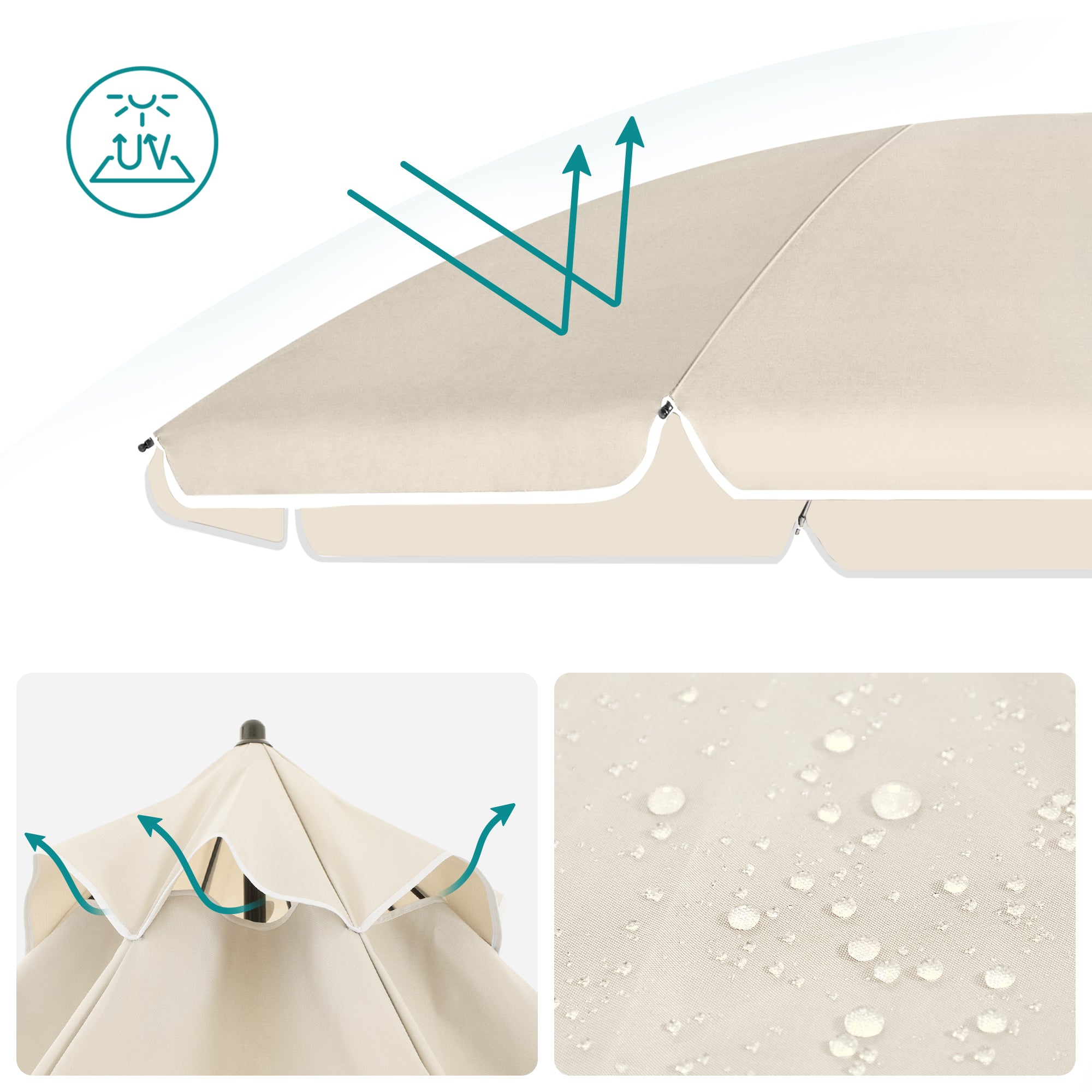 ACAZA Stokparasol Beige