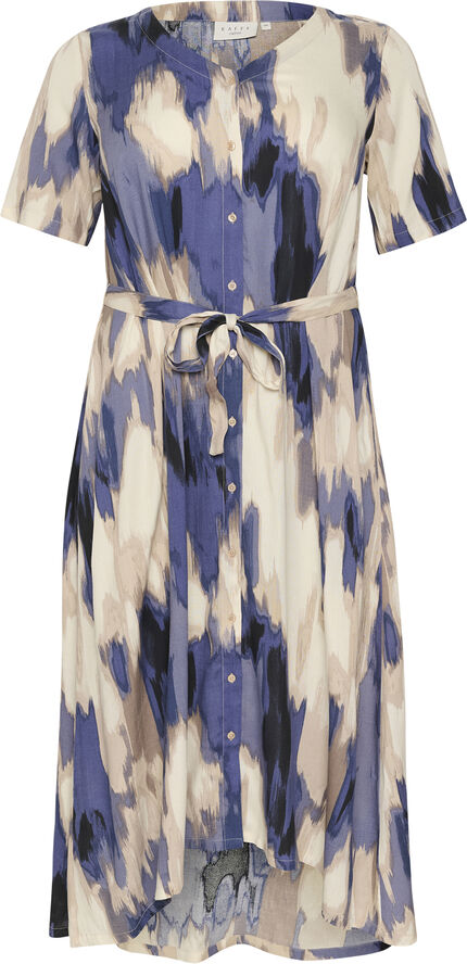 Kaffe Curve KCbella Dress Blue abstract print