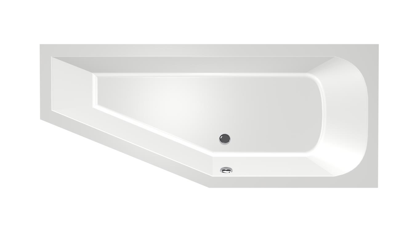 Xenz Lagoon Compact badkuip rechts 170x75x45cm wit