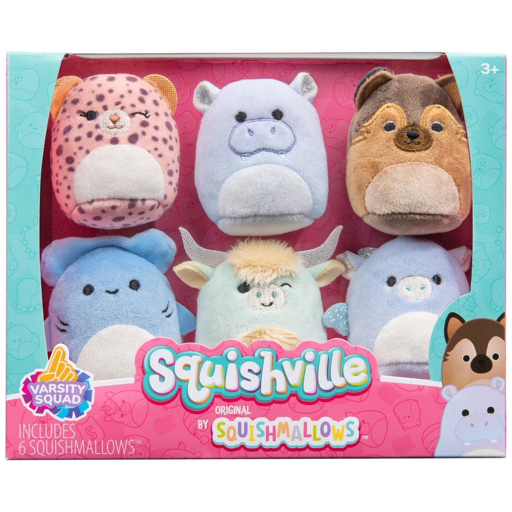 Squishville von Original Squishmallows Varsity Squad Plüschtier-6er-Pack