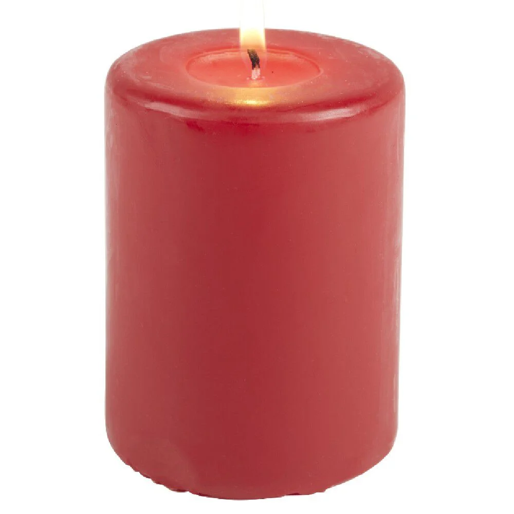 Bougie pilier rouge Ø7xH10 cm