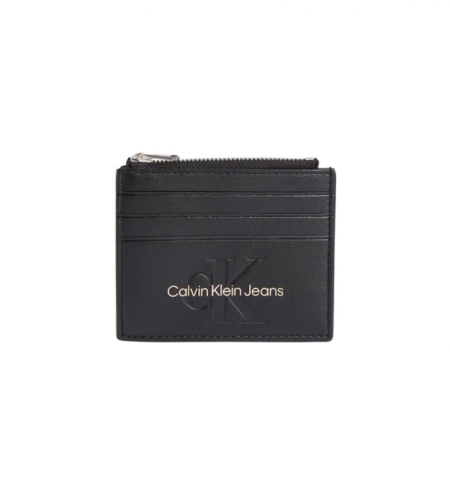 Porta-cartões Calvin Klein Jeans Sculpted, preto
