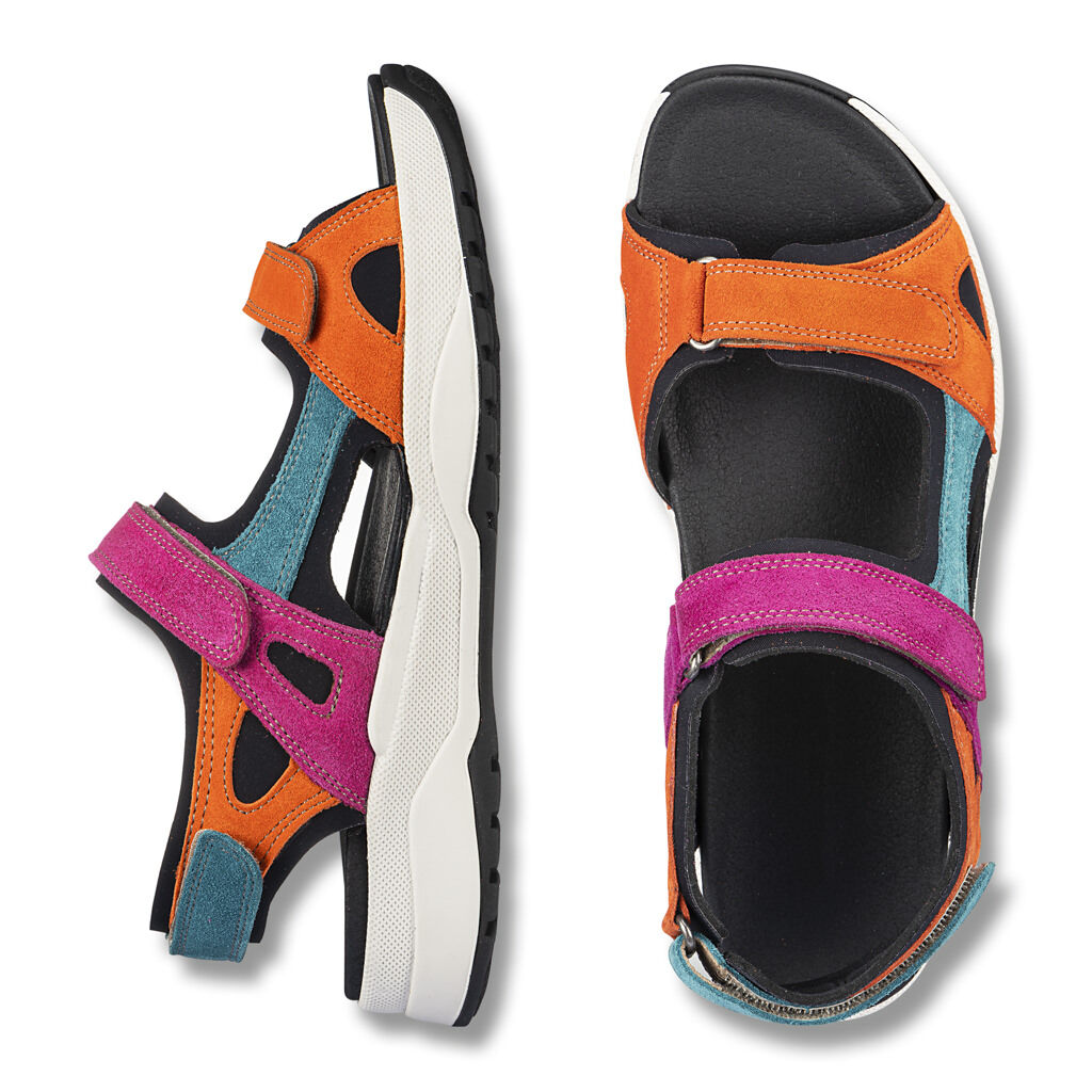 DAMEN - Sandale SAIA orange-türkis