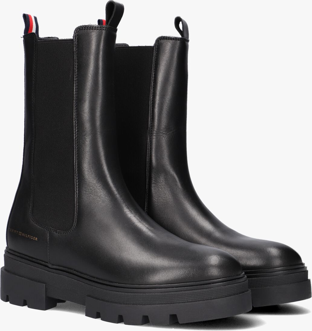 TOMMY HILFIGER zwarte tommy hilfiger chelsea boots monochromatic chelsea boot