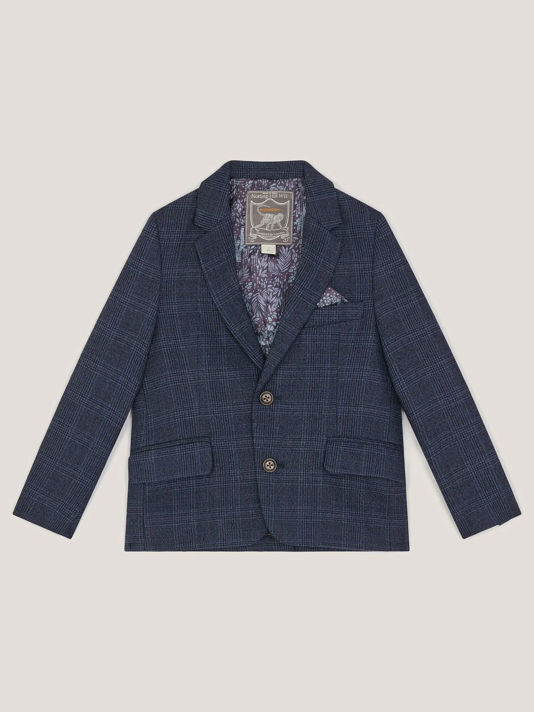 Monsoon Oliver Check Pocket Detail Blazer