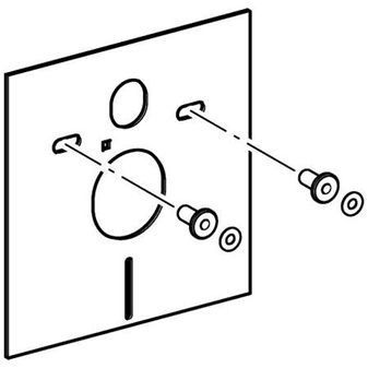Geberit geluids-isolatieset voor wandbidet en wandcloset